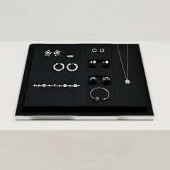 TT431 Light luxury jewelry display rack metal microfiber necklace ring earring display props