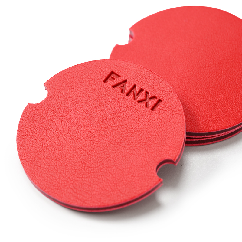 PJ002 Circular PU leather ring piece creative multi-color leather ring counter display props