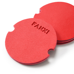 PJ002 Circular PU leather ring piece creative multi-color leather ring counter display props