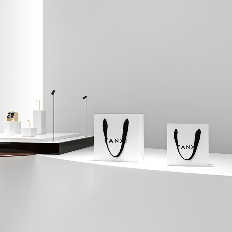 D065 Jewelry Gift Bag Jewelry Storage Bag Handbag Black Ribbon Jewelry Bag Packaging Bag Customization