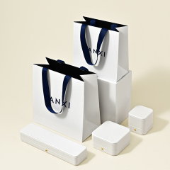 D066 Jewelry Gift Bag Jewelry Storage Bag Handbag Blue Ribbon Jewelry Bag Packaging Bag Customization