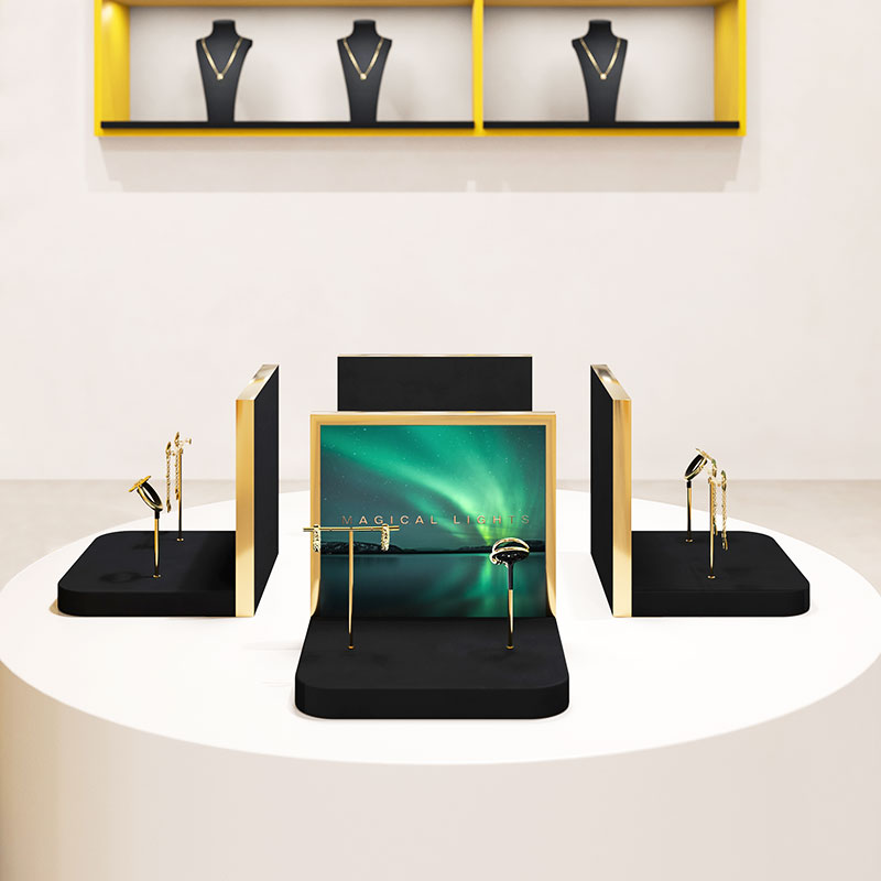 TT498 Custom Metal Counter Display Stand Handmade jewelry T Bar Earring Display Holder for Jewelry Organization