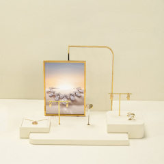 TT441 Light luxury microfiber jewelry tray ring earring necklace tray counter display rack