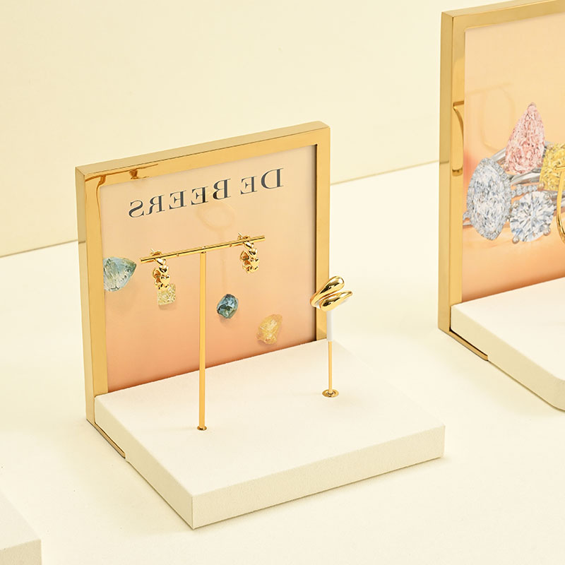 TT499 Hot-selling Jewelry Window Display Props Microfiber Metal Bracelet Display Tray Jewelry Display Stand