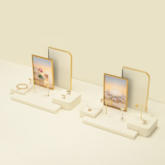 TT441 Light luxury microfiber jewelry tray ring earring necklace tray counter display rack