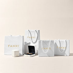D072 Custom Printed Logo Luxury Gift Paper Bag Retail Shopping Jewelry Gift Paper Bags with Your Own Logo