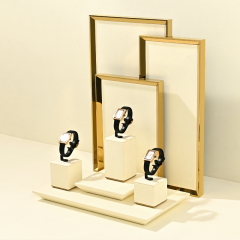 TT410 White Custom Fine Microfiber Jewelry Display Set Jewelry Showcase Props