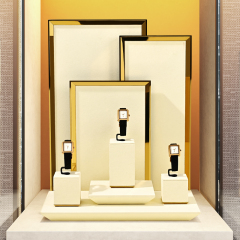TT410 White Custom Fine Microfiber Jewelry Display Set Jewelry Showcase Props