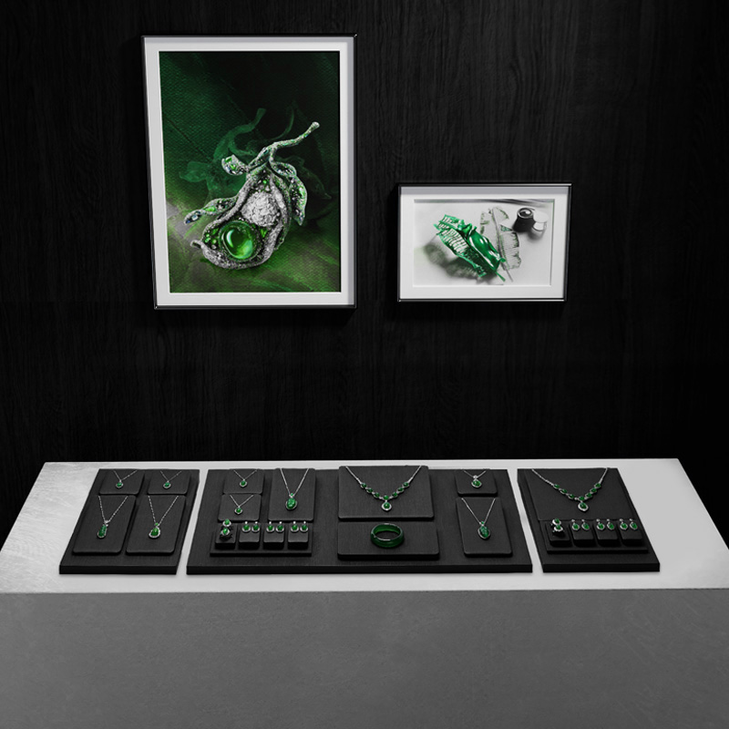 TT174 Custom Color PU Leather Jewellery Earring Bracelet Display Stand Customize Jewelry Stand