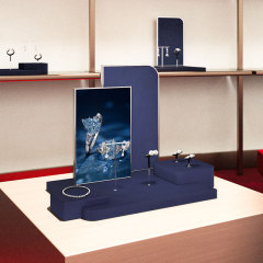 TT443 Microfiber Metal Jewelry Stand Display Necklace Holder T-bar