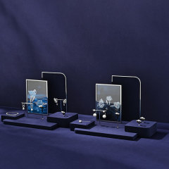 TT443 Microfiber Metal Jewelry Stand Display Necklace Holder T-bar