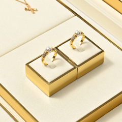TT438 Light luxury jewelry display rack gold shiny metal ring necklace bracelet jewelry display props