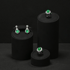 TT154 New black microfiber high end jewelry Display sets for ring necklace Jewelry Window display