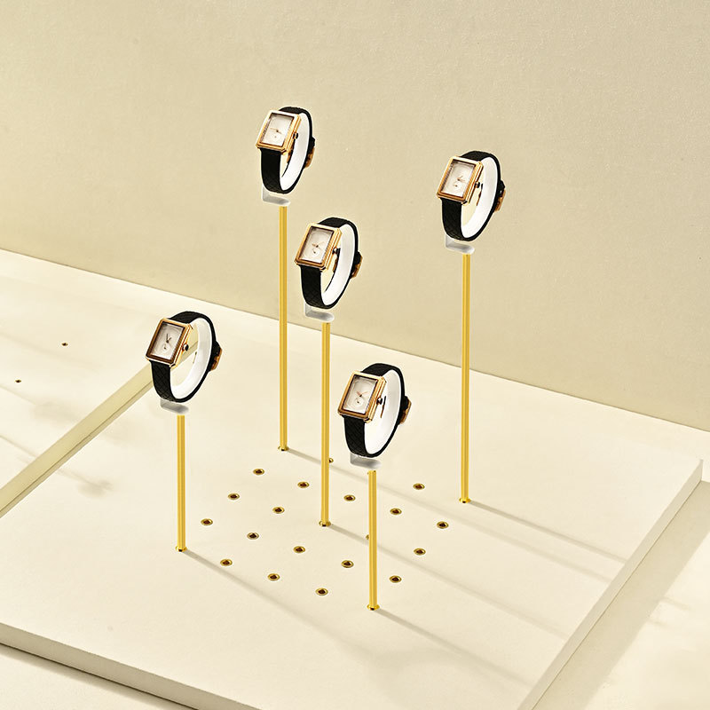 TT492 Advanced Jewelry Display Props Gold Metal Frame Earrings Earrings Rings Watch Display Stand