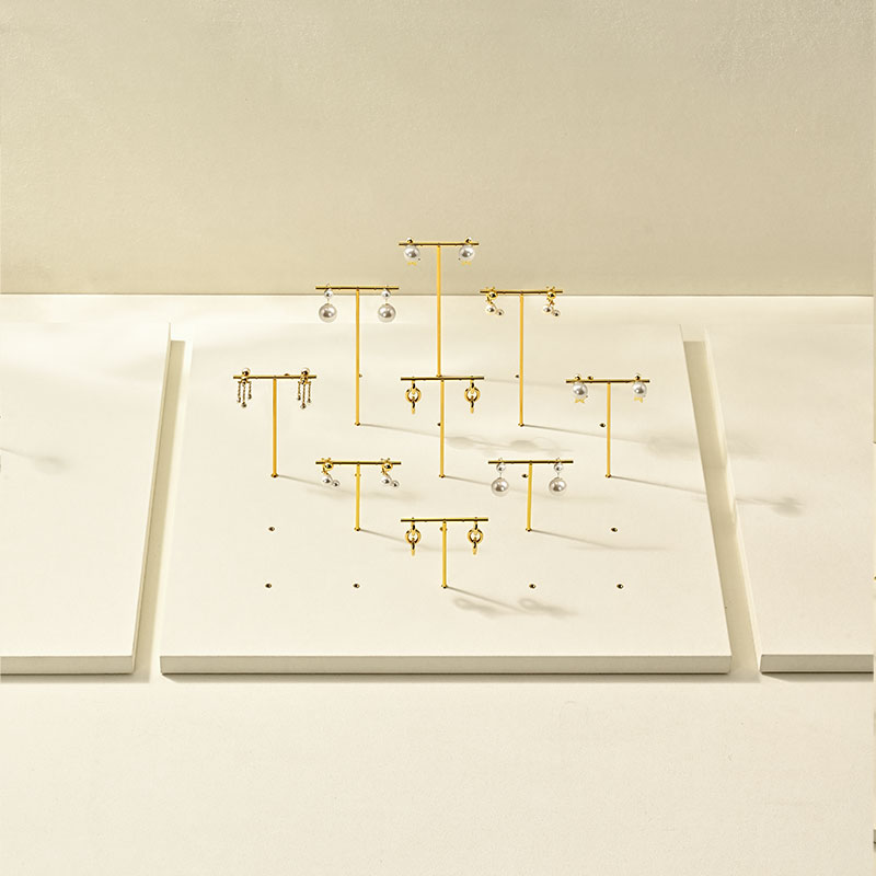 TT492 Advanced Jewelry Display Props Gold Metal Frame Earrings Earrings Rings Watch Display Stand