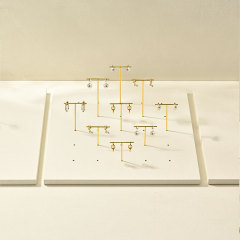 TT492 Advanced Jewelry Display Props Gold Metal Frame Earrings Earrings Rings Watch Display Stand
