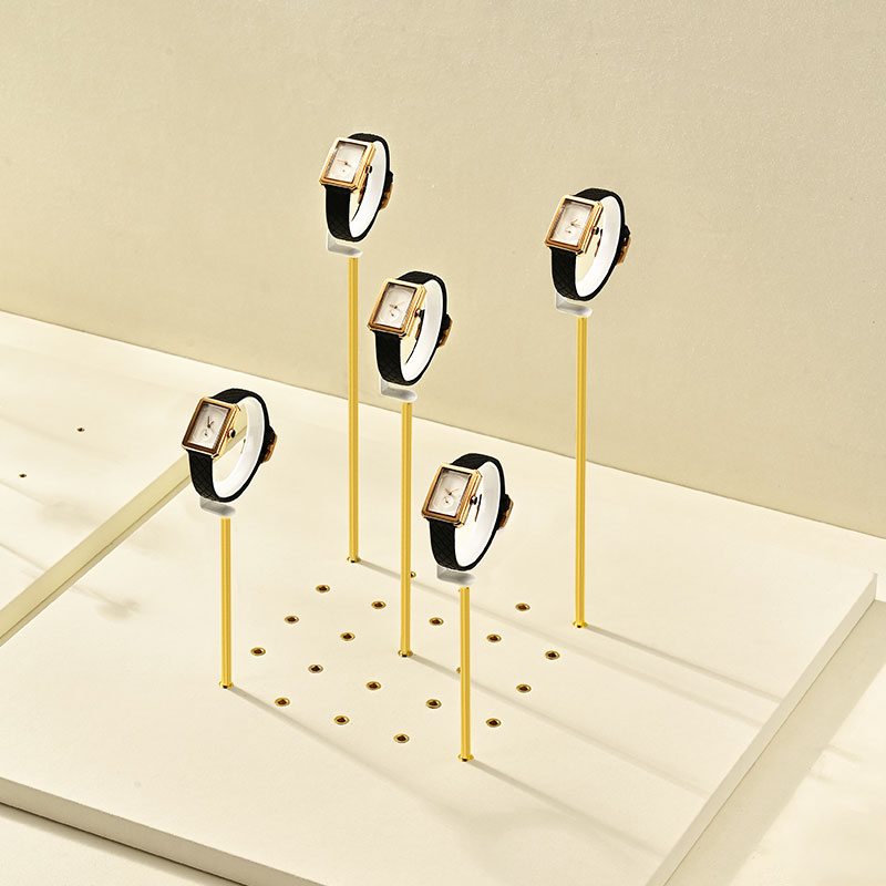TT492 Advanced Jewelry Display Props Gold Metal Frame Earrings Earrings Rings Watch Display Stand
