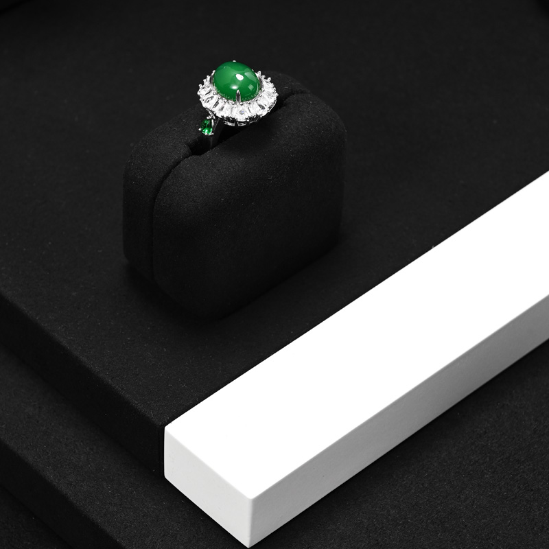 FANXI TT227 New Fashion Earring Ring Necklace Display Stand Black Microfiber MDF Metal Jewelry Display Set