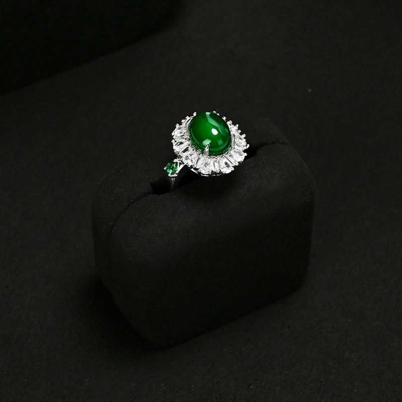 TT083 Jewelry Display Stand High end Jade Jewelry Black Microfiber Counter Jewelry Display Set