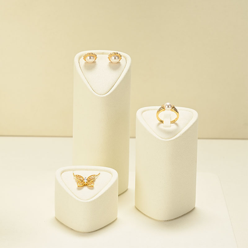 TT468 Custom Made White Ring Bracelet Earrings Jewelry Mannequin Bust Stand Professional Jewelry Display Stand for Store