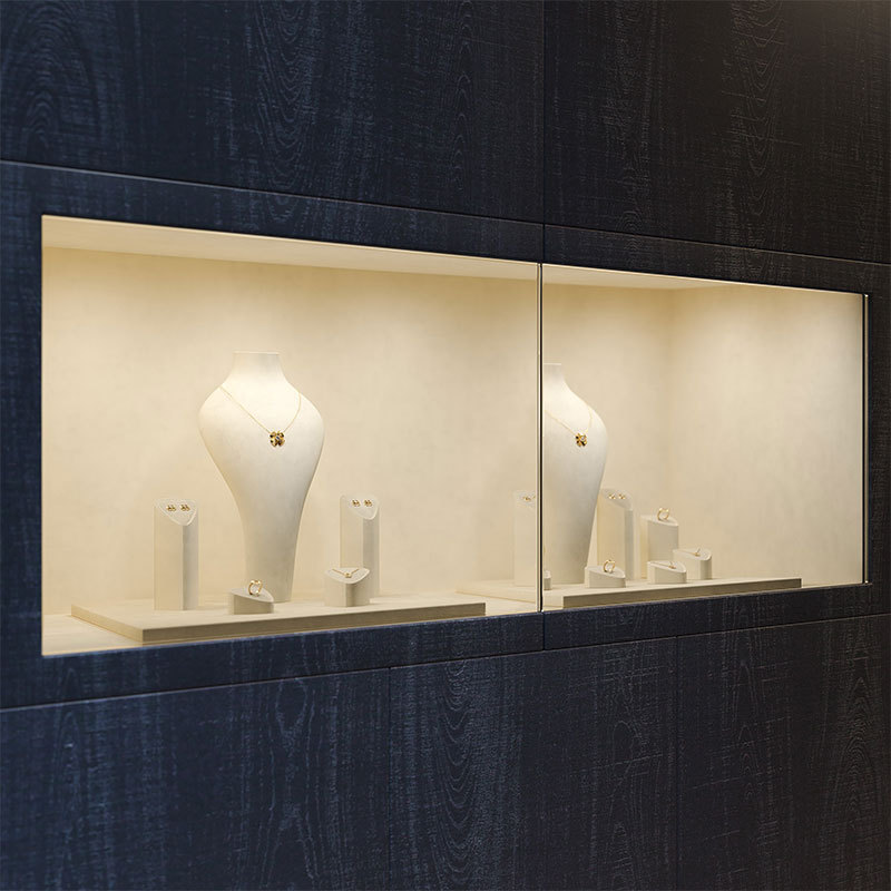 TT468 Custom Made White Ring Bracelet Earrings Jewelry Mannequin Bust Stand Professional Jewelry Display Stand for Store