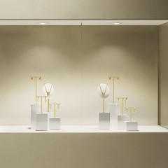SM205 High End Metal Earrings Display Stand T-Bar Holder Gold Display for Jewelry Shop