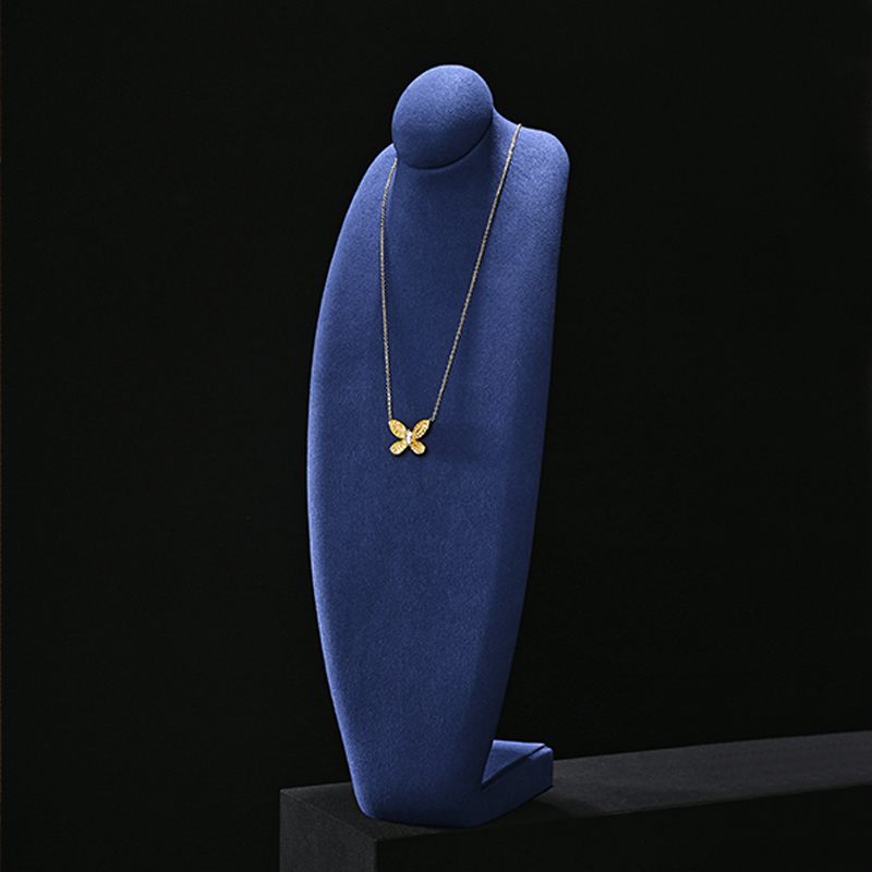 RX086 Microfiber Necklace Bust Display Multi-Color Microfiber Jewelry Bust Necklaces Window Display Jewelry Display Mannequin