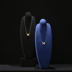 RX086 Microfiber Necklace Bust Display Multi-Color Microfiber Jewelry Bust Necklaces Window Display Jewelry Display Mannequin