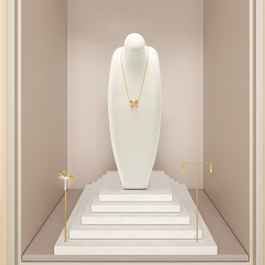 RX086 Microfiber Necklace Bust Display Multi-Color Microfiber Jewelry Bust Necklaces Window Display Jewelry Display Mannequin