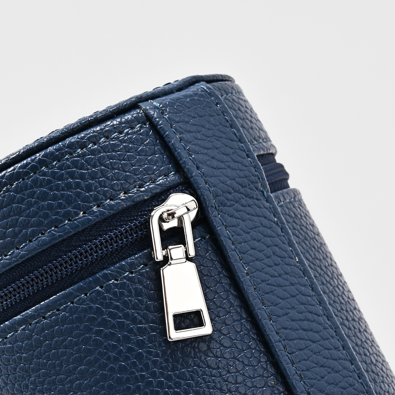 B017 Luxury Leather Box Microfiber Inside Zipper Wholesale Jewelry Custom Logo Watch Box Luxury Watch Bag