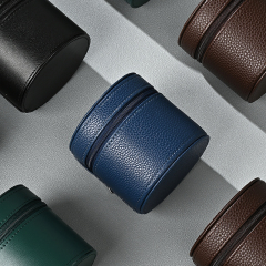 B017 Luxury Leather Box Microfiber Inside Zipper Wholesale Jewelry Custom Logo Watch Box Luxury Watch Bag