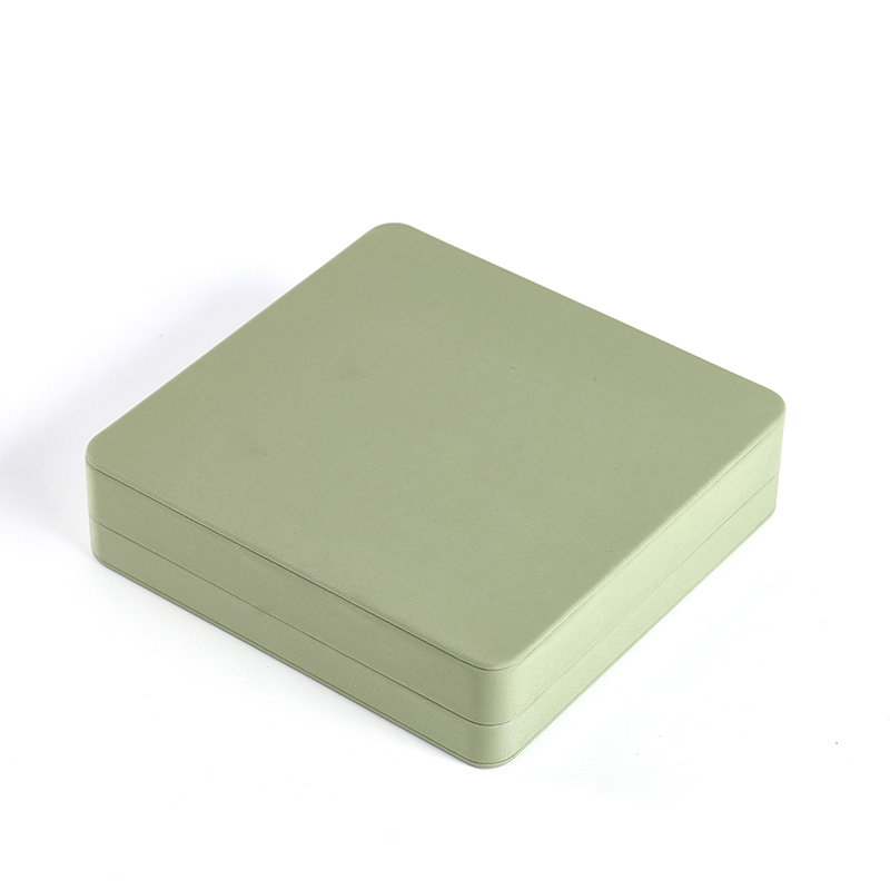 Green Pu Leather Microfiber Pendant Ring Earrings Jewelry Box Inlay Jewelry Packaging Gift Paper Box