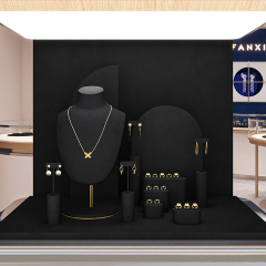 TT479 Custom Logo T Bar Jewelry Display Stand For Earrings Necklace Bracelet Holder Wholesale Jewelry Display Set