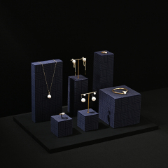 TT447 Metal T-bar Gold Jewelry Display Set Ring Earring Pendant Stand