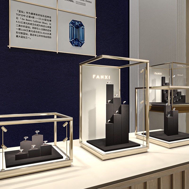 TT450 Ring Display Window Jewellery Display Props Luxury Bracelet Jewelry Display Stand