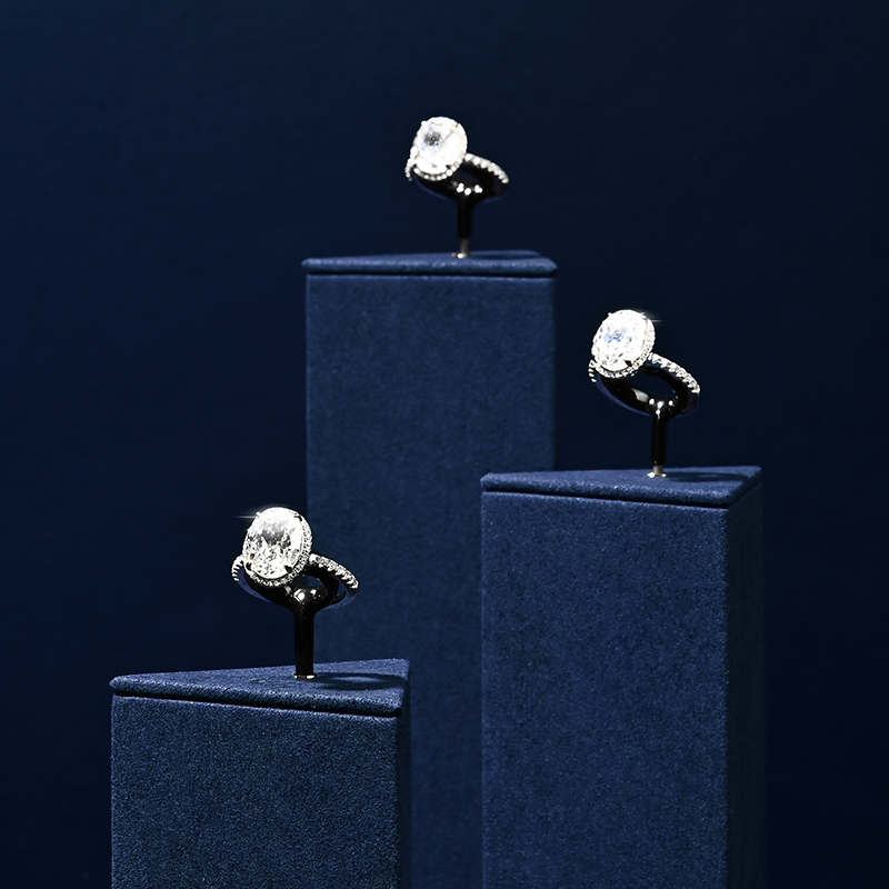 TT452 Blue Ring Display Window Jewellery Display Props Luxury Bracelet Jewelry Display Stand