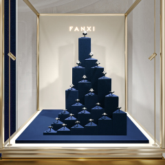 TT452 Blue Ring Display Window Jewellery Display Props Luxury Bracelet Jewelry Display Stand