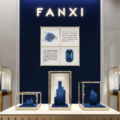 TT452 Blue Ring Display Window Jewellery Display Props Luxury Bracelet Jewelry Display Stand