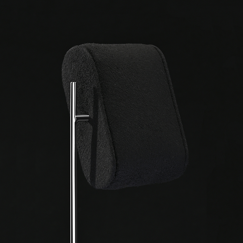 JS149 Custom Black Leather Watches Storage Shooting Props Holder Stand For Single Watch Metal Bracket