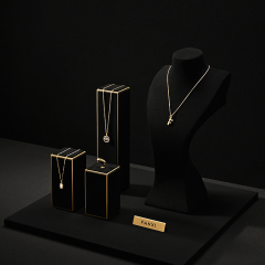 TT477 High End Jewelry Display Stand Microfiber Ring Earring Necklace Display Props Showcase Display Stand