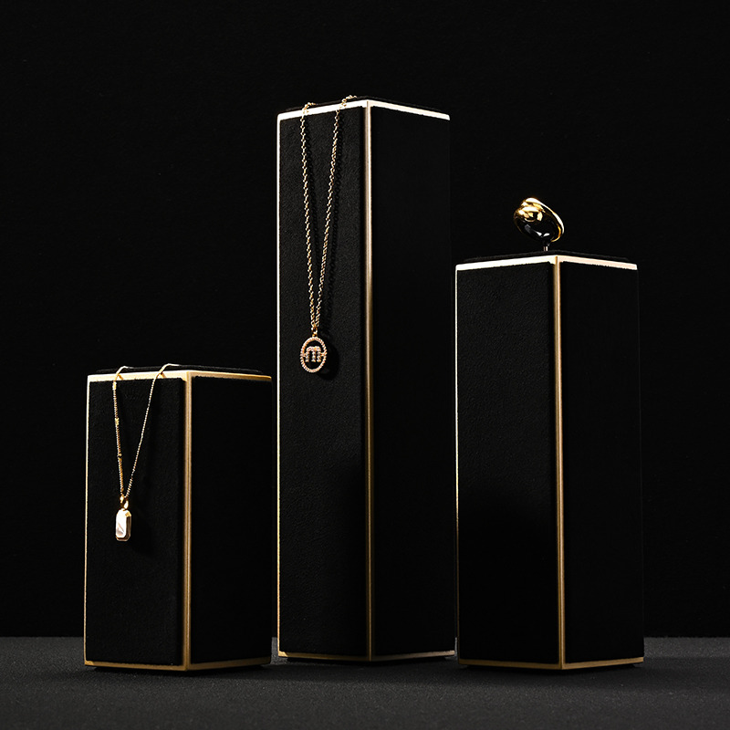 TT477 High End Jewelry Display Stand Microfiber Ring Earring Necklace Display Props Showcase Display Stand