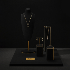 TT477 High End Jewelry Display Stand Microfiber Ring Earring Necklace Display Props Showcase Display Stand