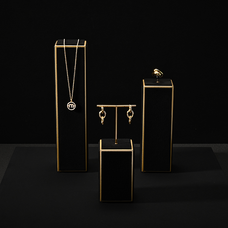 TT477 High End Jewelry Display Stand Microfiber Ring Earring Necklace Display Props Showcase Display Stand