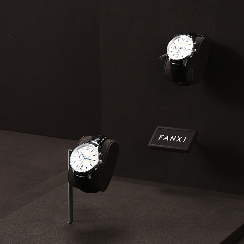 TT378 Hot Selling Watch Combination Set Display Stand Counter Showcase Metal Watch Microfiber Display Watch Display Props
