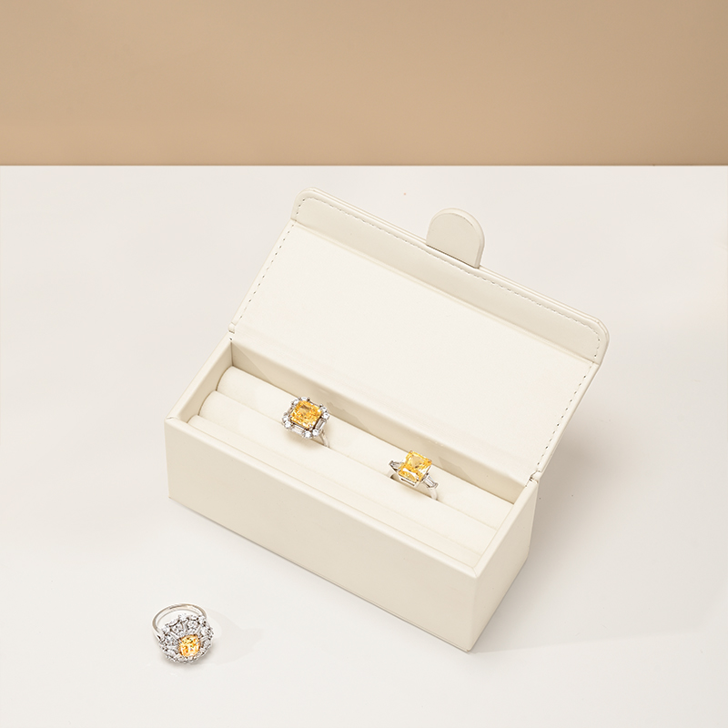 H176 Mini Ring Box Portable Jewelry Travel Case PU Leather Jewelry Box Earring Ring Jewelry Storage Box
