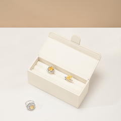 H176 Mini Ring Box Portable Jewelry Travel Case PU Leather Jewelry Box Earring Ring Jewelry Storage Box