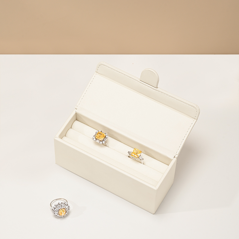 H176 Mini Ring Box Portable Jewelry Travel Case PU Leather Jewelry Box Earring Ring Jewelry Storage Box