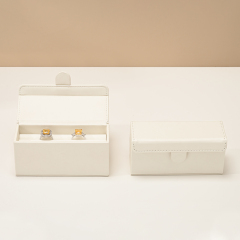H176 Mini Ring Box Portable Jewelry Travel Case PU Leather Jewelry Box Earring Ring Jewelry Storage Box