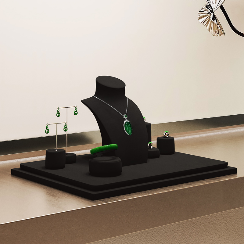 TT105 Stand Jewellery Showcase Necklace Ring Bracelet Earring Cabinet Counter Jewelry Display Set