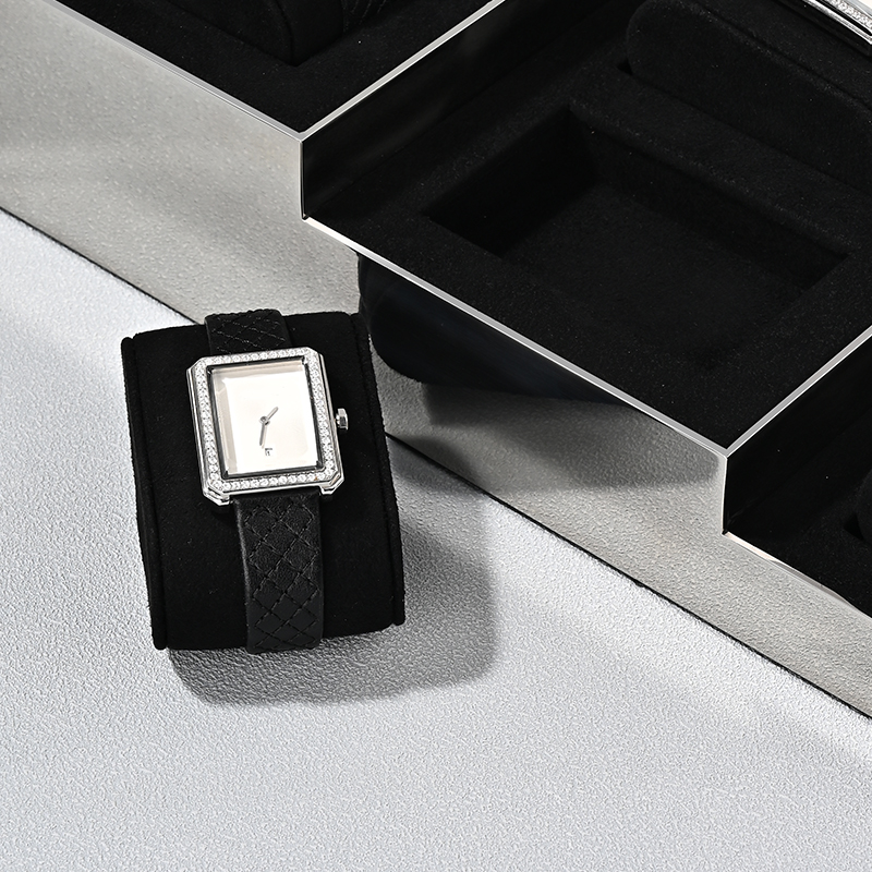JS130 Fashionable Wholesale high-grade Metal Watches Jewelry Props Microfiber Watch Props Display Stand